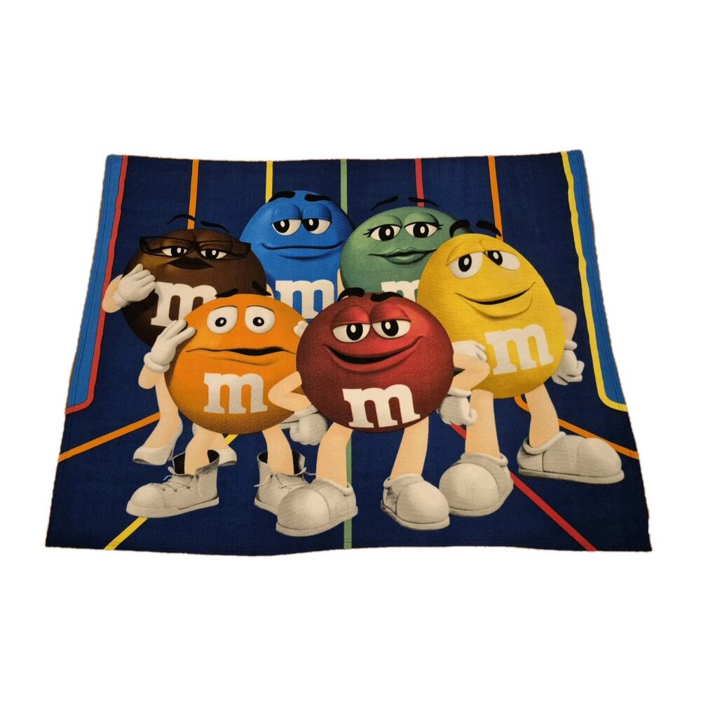 M&Ms Super Soft Multicolored Polyester Throw Blanket 64x50"